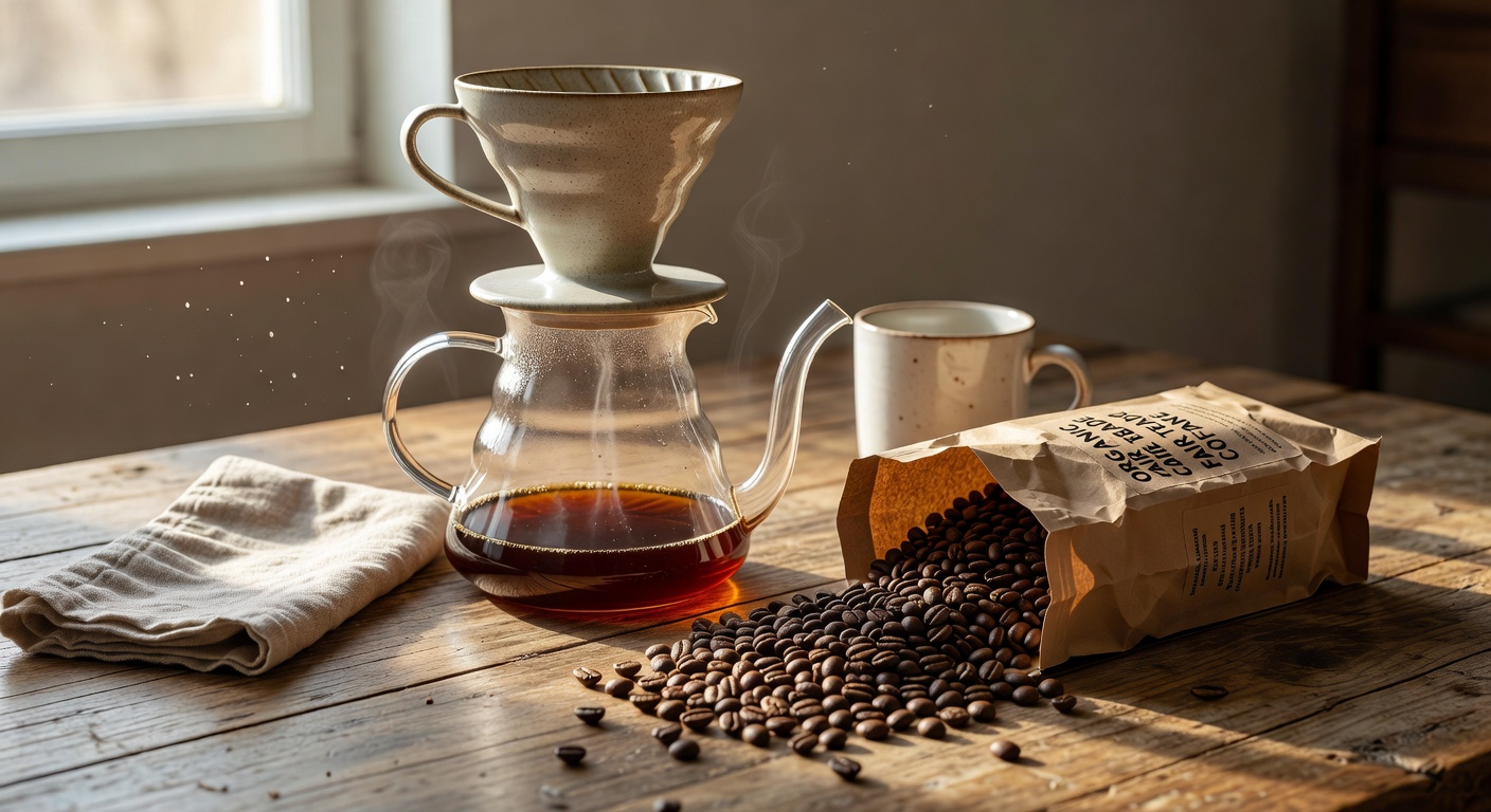 Set de café pour over madera natural